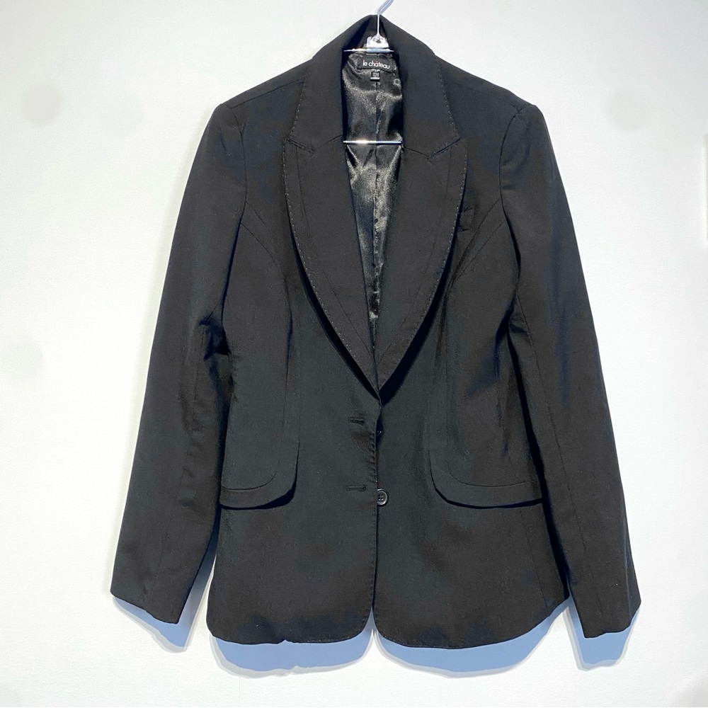 Le Chateau Wool Mix Blazer / Black / S